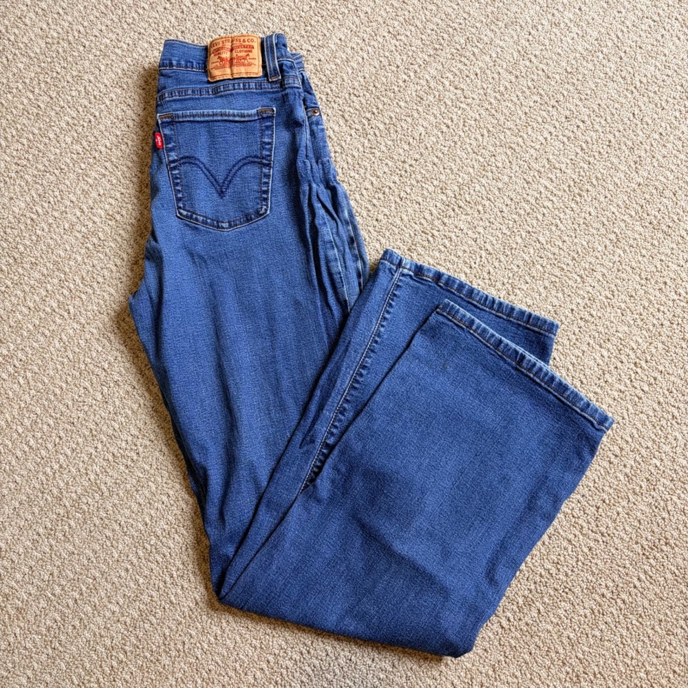 Levis 512 Perfectly Slimming Bootcut Jeans Medium Wash Blue 10M